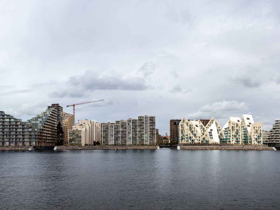 Modern apartment buildings on the Aarhus waterfront