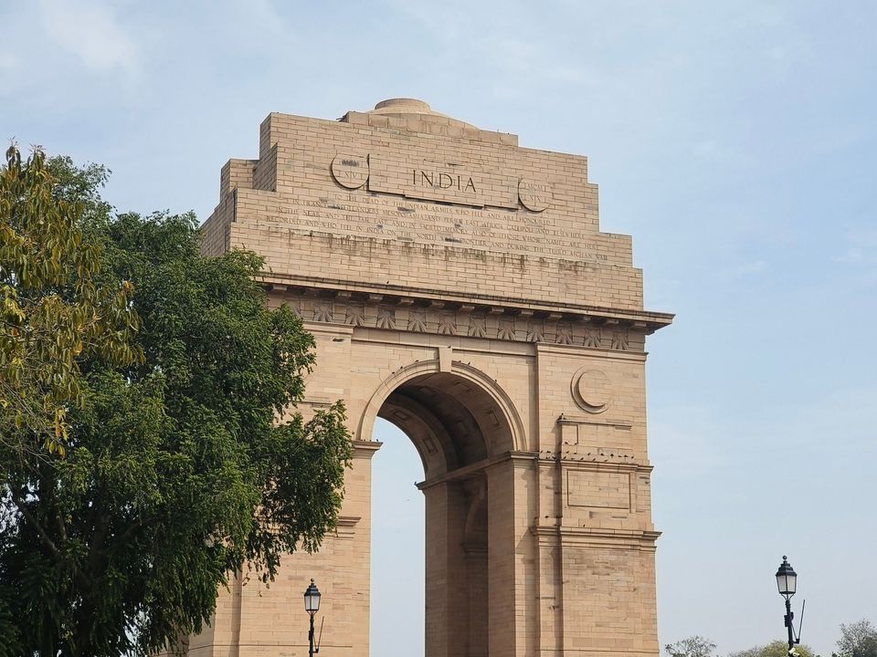 India Gate in New Delhi on a clear day