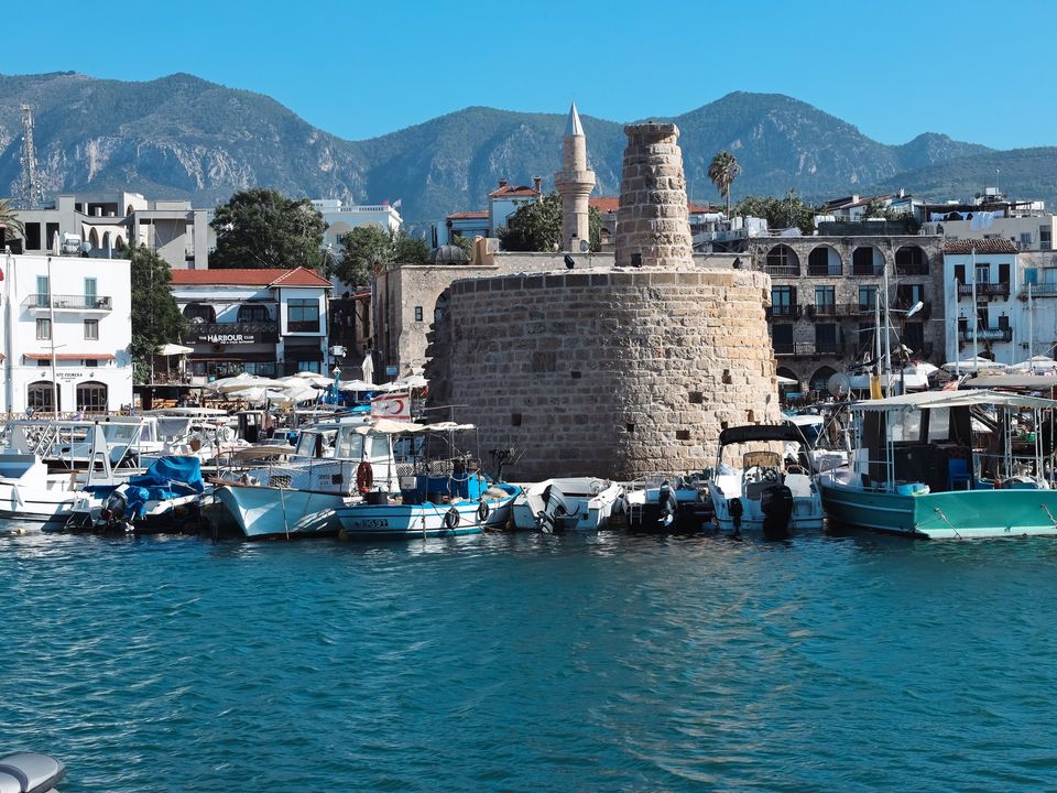 Kyrenia harbour and castle on the north coast of Cyprus