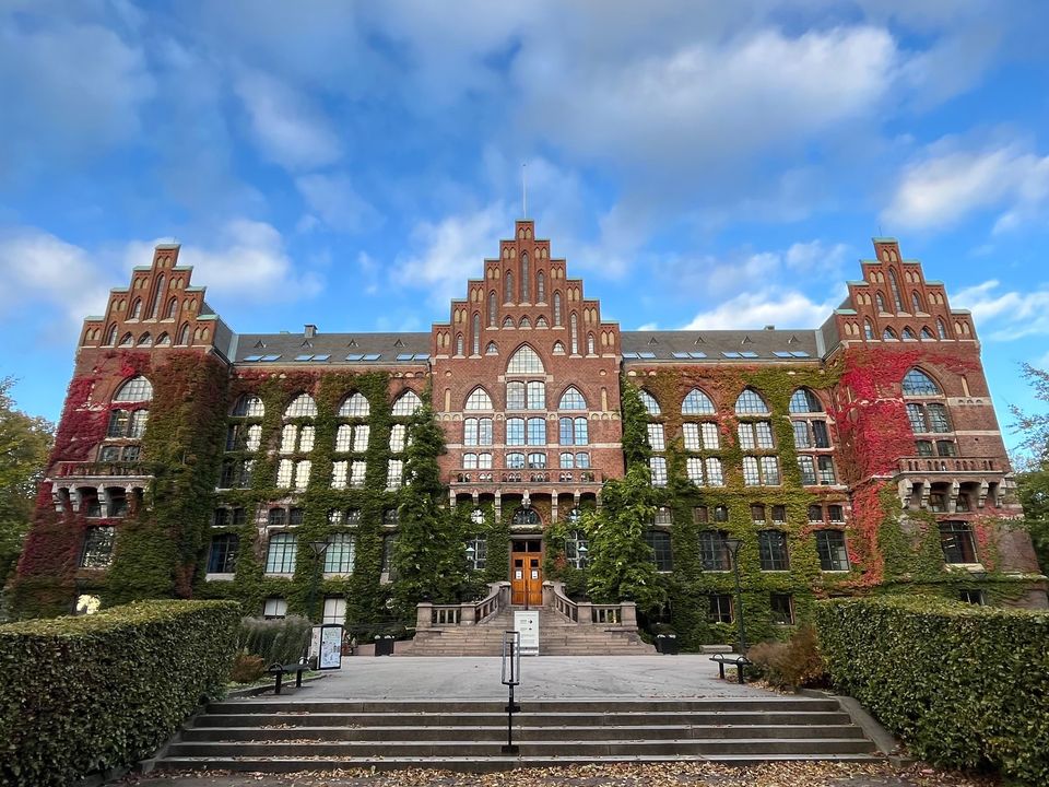 Lund University library in autumn